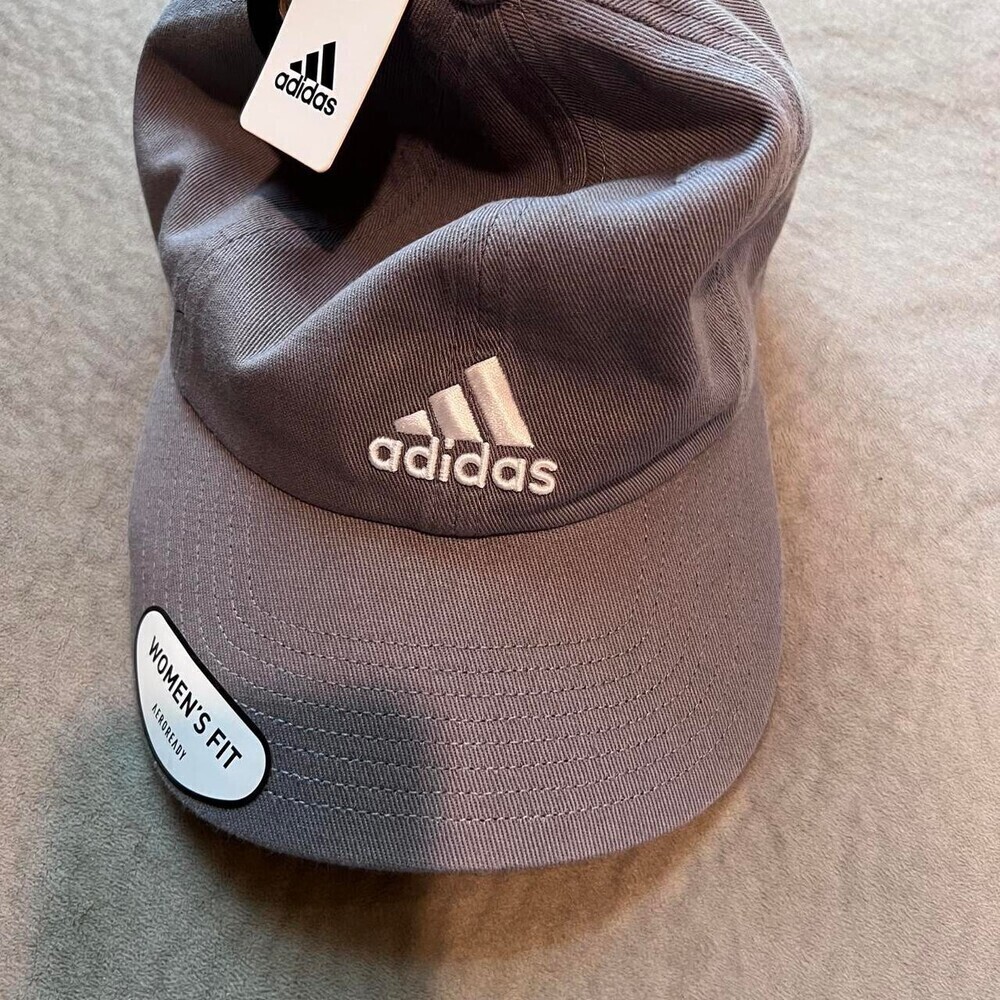 NEW Women's Gray Adidas Adjustable Cap Sportswear